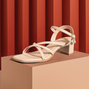Symbol Premium Women's 'Desk to Dinner' Open Toe Sandals (Ortholite Insole|Stylish Heels)